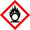 Flame over circle pictogram
